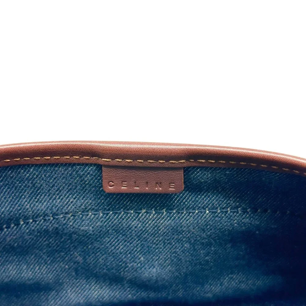 Celine Denim Triomphe Monogram Poulbot Bag - Picture 11 of 12
